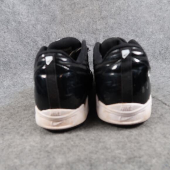 Nike Baseball Cleats Mens 8 Vapor Strike 2 Black White Lace Up Low Athletic Shoe